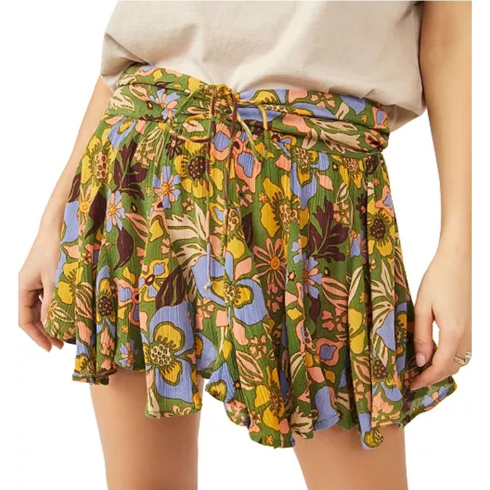 Free People Printed Ellie Mini Skort Size M